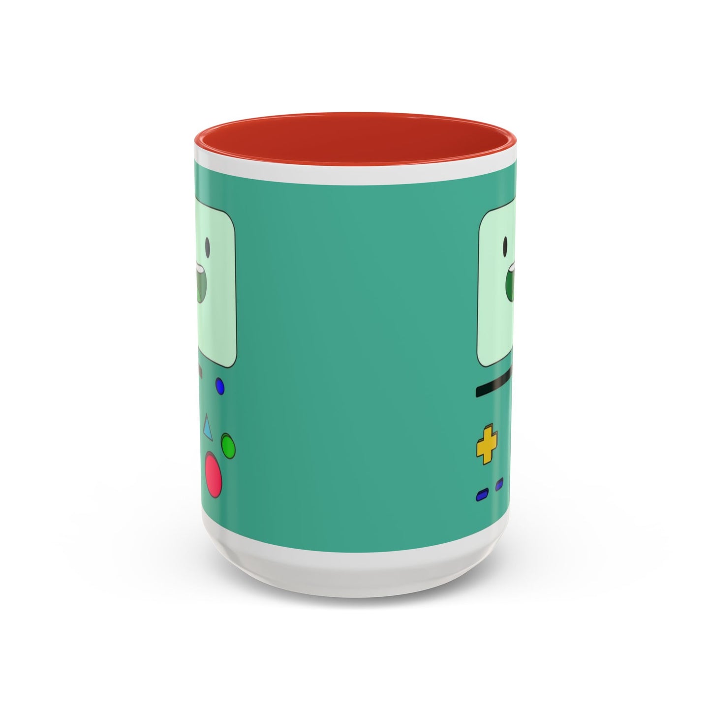 BMO Adventure Time Accent Handle Mug – Colorful Beemo Cup – 11oz & 15oz Ceramic Gift for Cartoon Fans