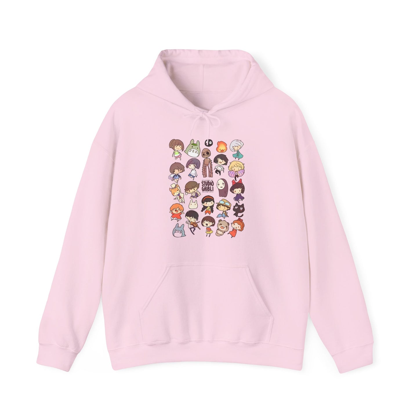 Chibi Studio Ghibli Characters Hoodie – 100% Cotton Anime Pullover for Ghibli Fans