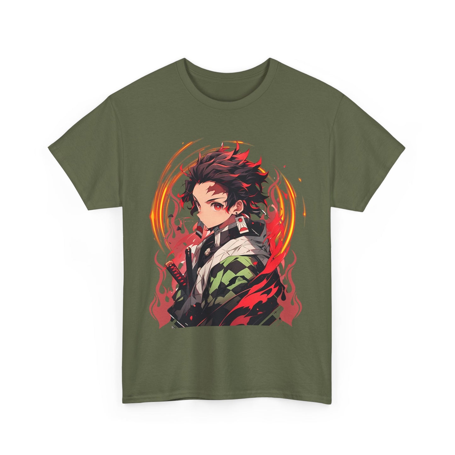 Tanjiro Kamado Demon Slayer T-Shirt – 100% Cotton Anime Tee for Kimetsu no Yaiba Fans