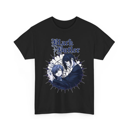 Black Butler T-Shirt – 100% Cotton Anime Tee Featuring Sebastian Michaelis