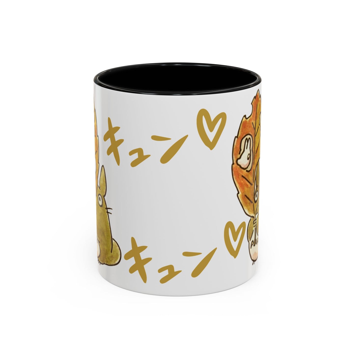 Cute Totoro Accent Mug – Studio Ghibli Color Handle Cup 11oz & 15oz – Kawaii Anime Coffee Mug Gift