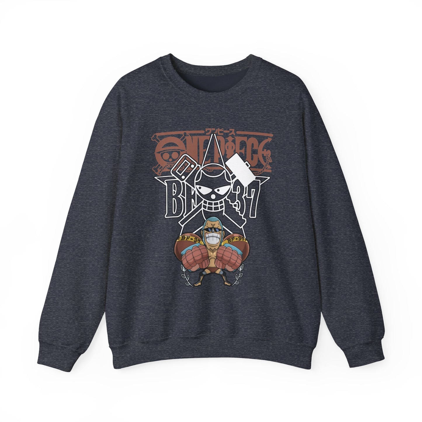 Franky One Piece Sweatshirt – 100% Cotton Anime Crewneck for True Fans