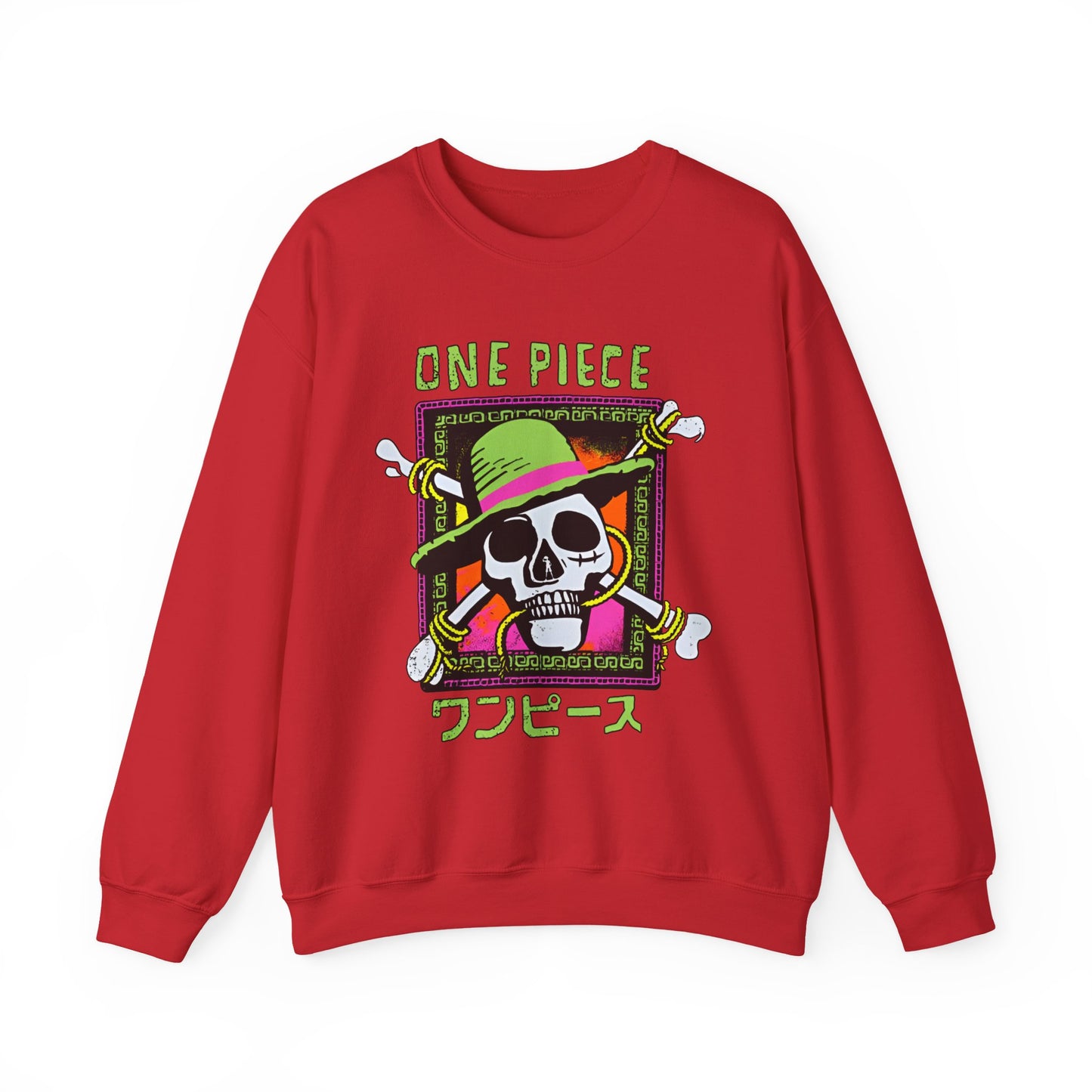 Straw Hat Pirates One Piece Sweatshirt – 100% Cotton Anime Crewneck for Fans