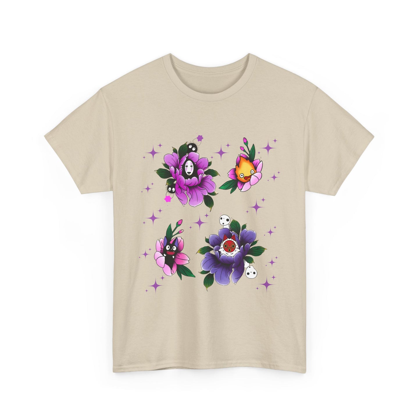 Cute Ghibli Characters T-Shirt – 100% Cotton Studio Anime Tee