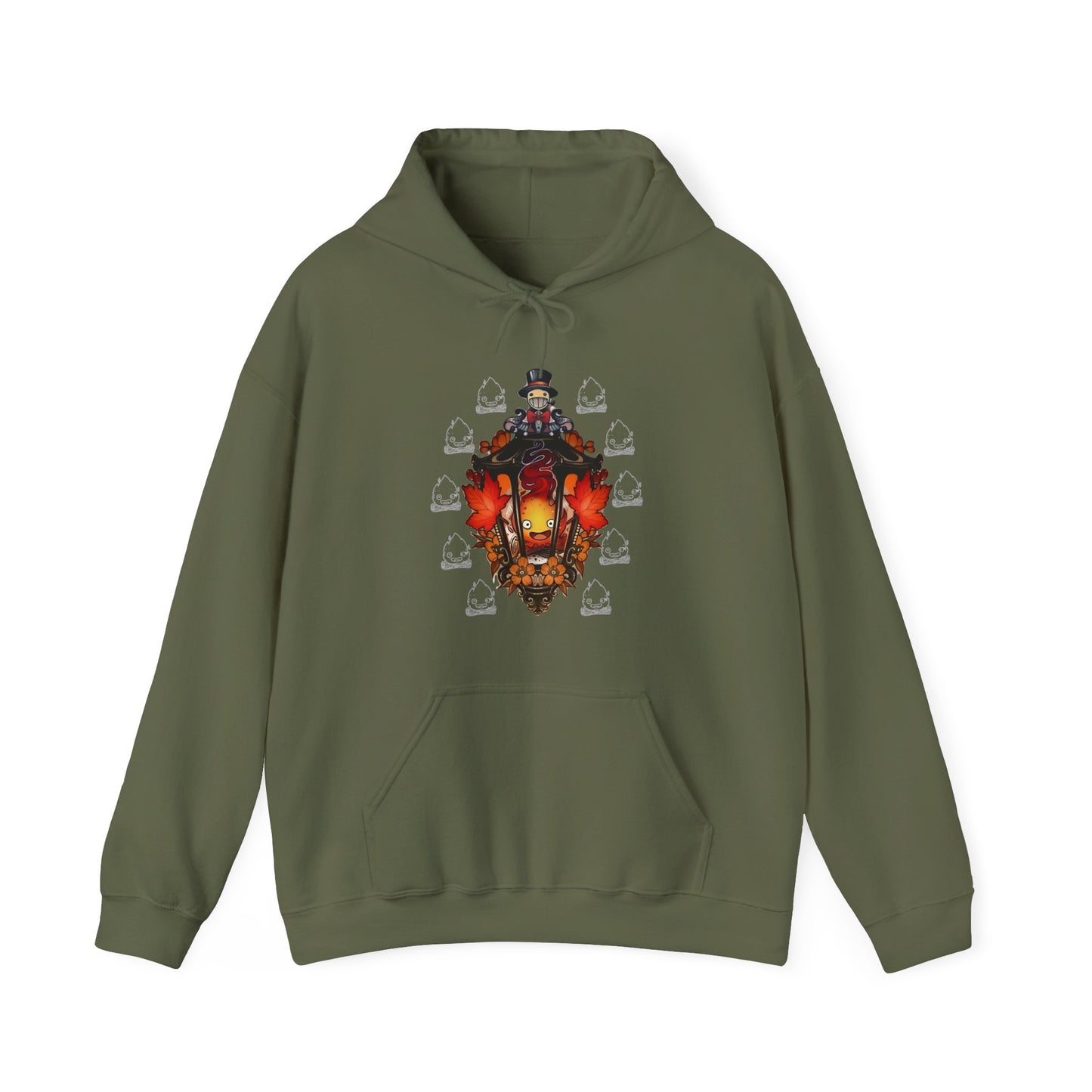 Calcifer Hoodie – 100% Cotton Howl's Moving Castle Pullover | Studio Ghibli Anime Apparel