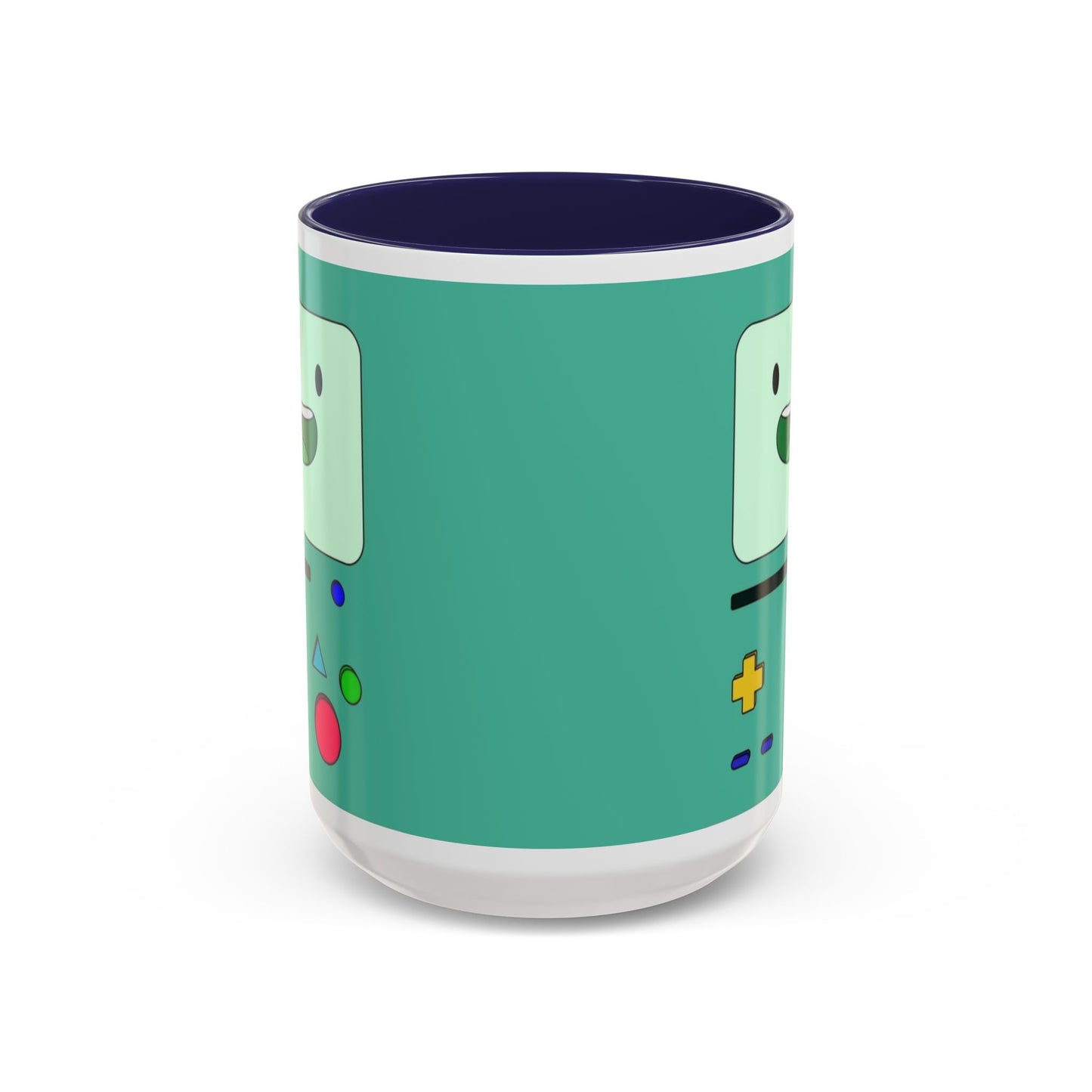 BMO Adventure Time Accent Handle Mug – Colorful Beemo Cup – 11oz & 15oz Ceramic Gift for Cartoon Fans