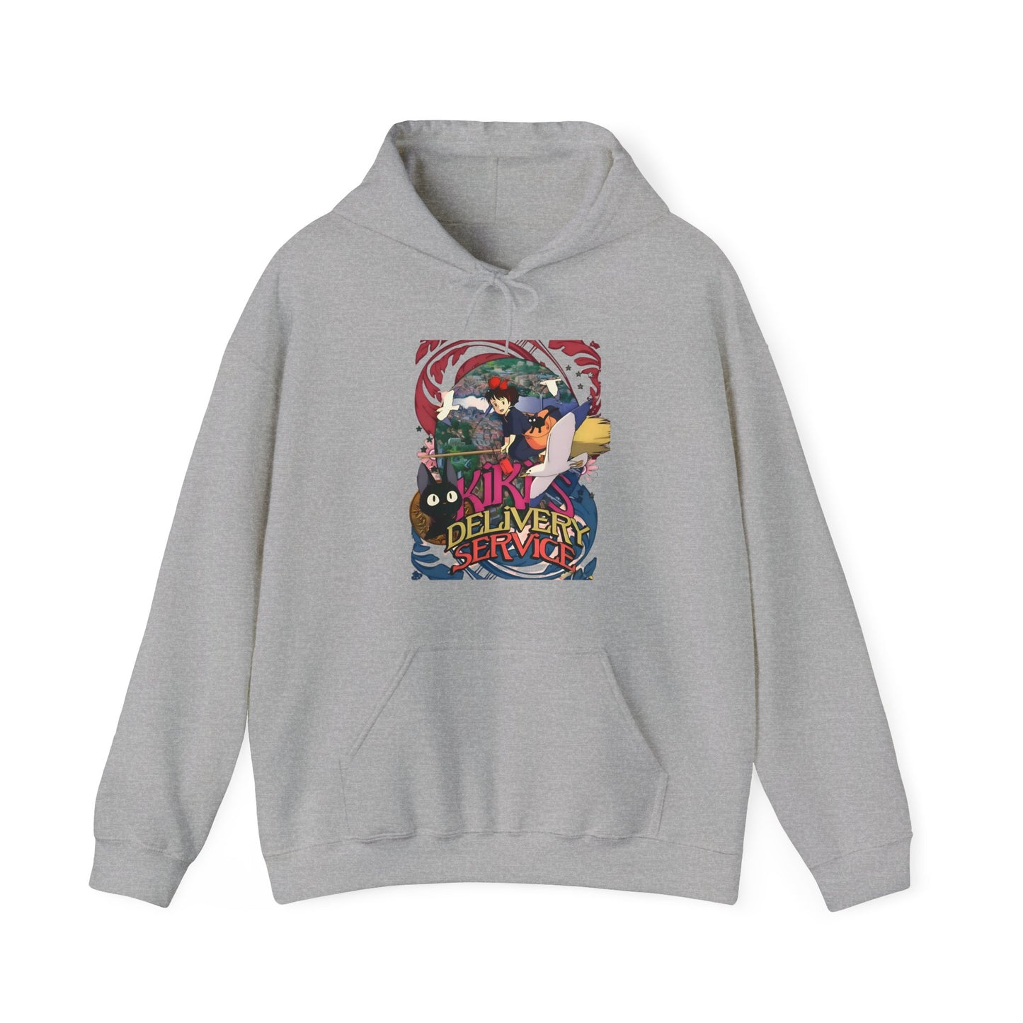 Kiki's Delivery Service Art Hoodie – 100% Cotton Studio Ghibli Anime Pullover for Fans