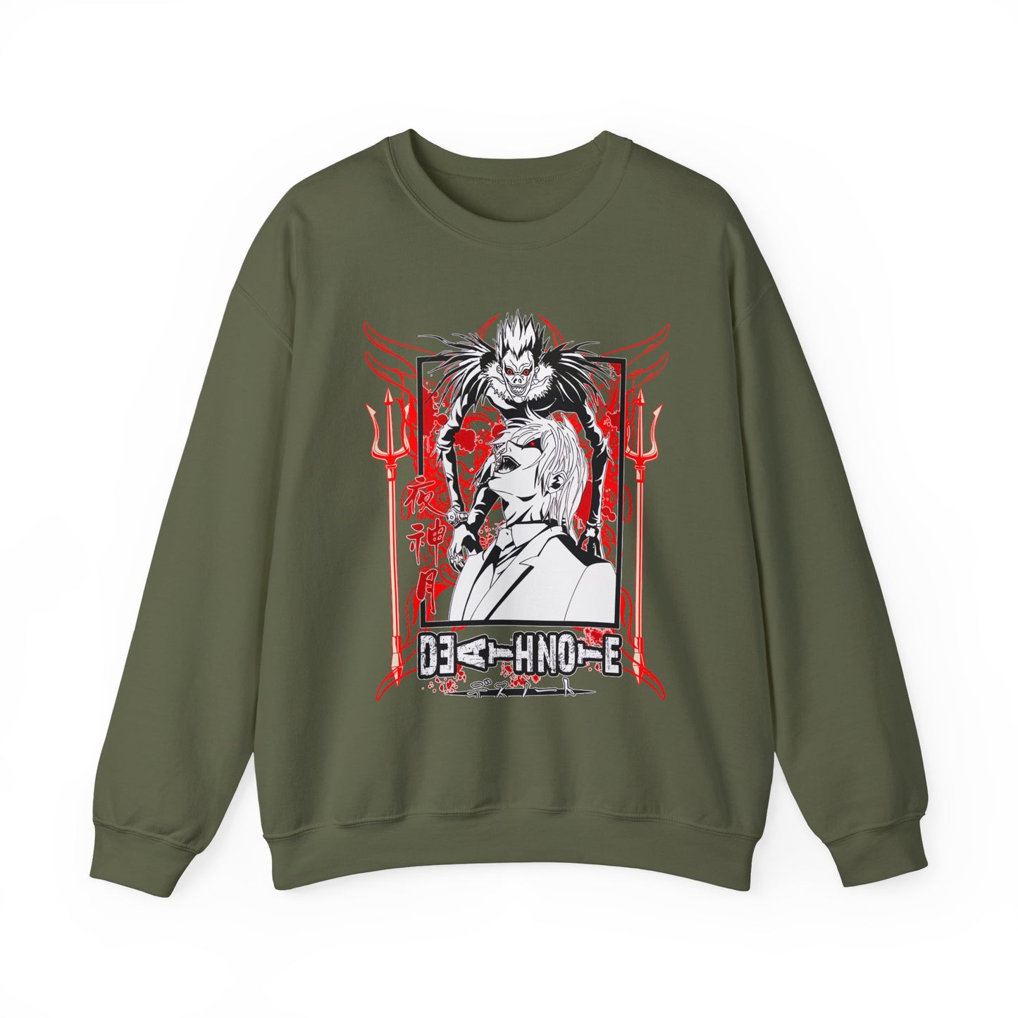 Death Note Anime Sweatshirt – 100% Cotton Pullover Featuring Light, L & Ryuk