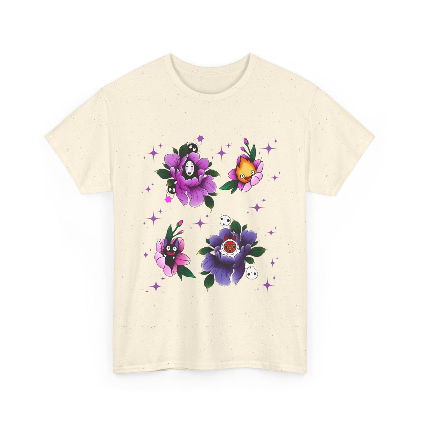 Cute Ghibli Characters T-Shirt – 100% Cotton Studio Anime Tee