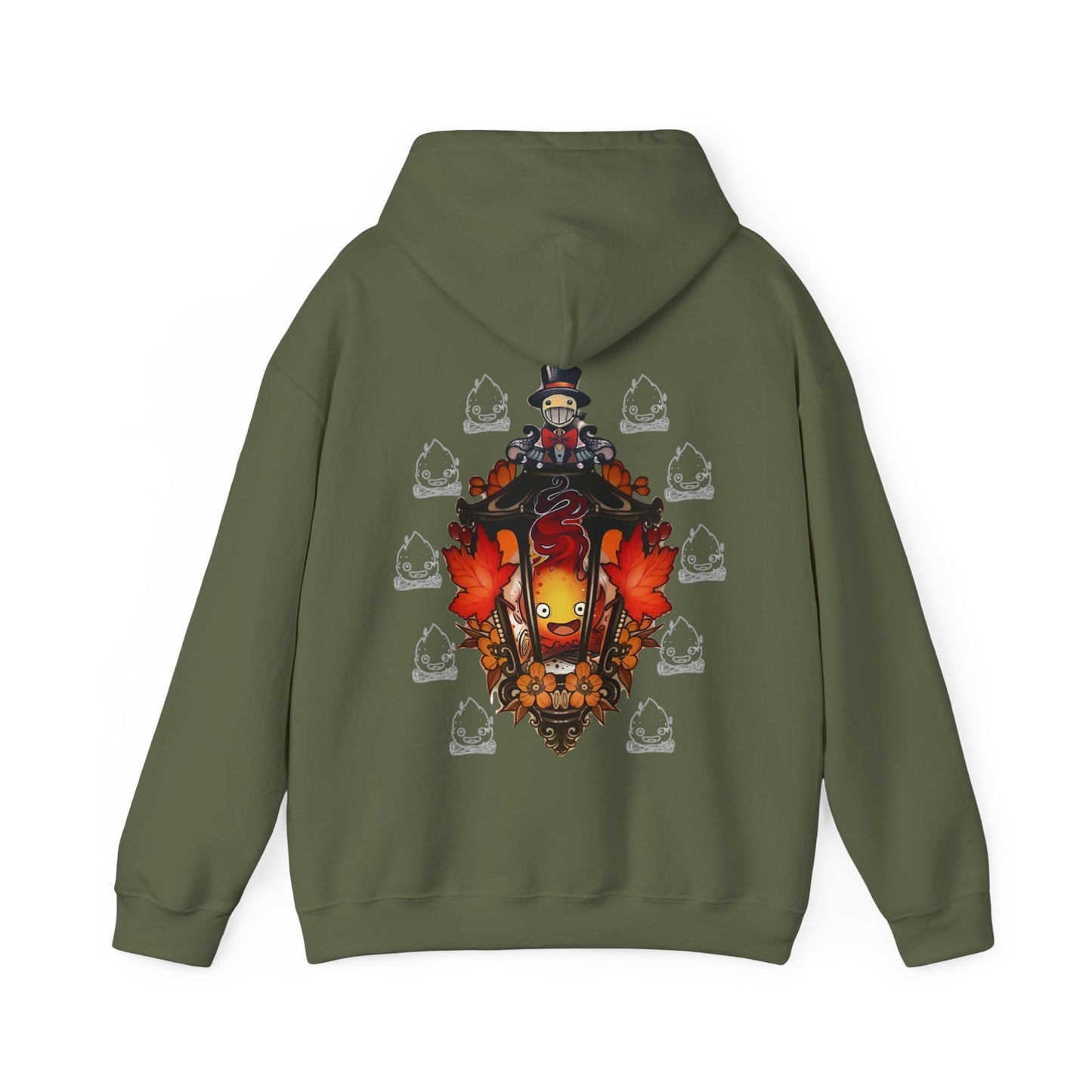 Calcifer Hoodie | Howl’s Moving Castle Back Print | 100% Cotton Studio Ghibli Sweatshirt