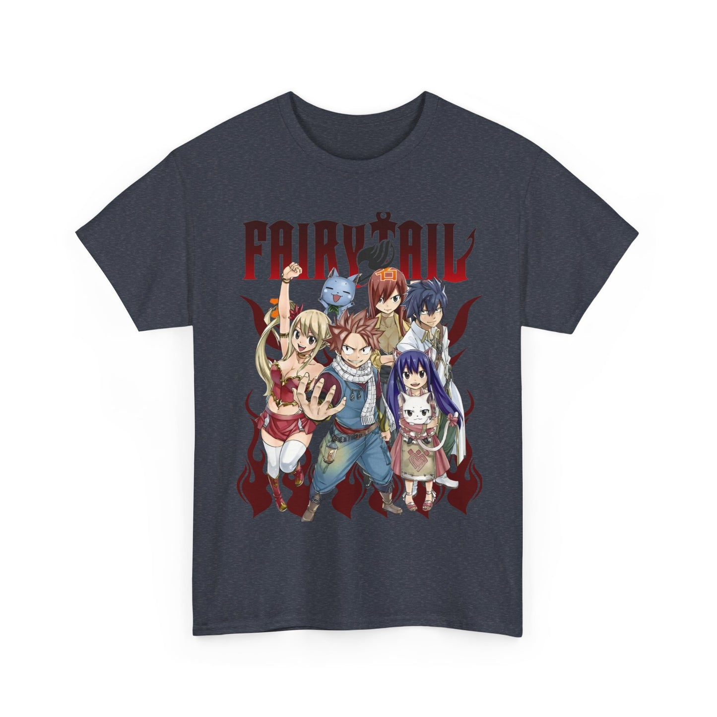 Natsu Dragneel Fairy Tail T-Shirt – 100% Cotton Anime Tee Featuring the Fire Dragon Slayer