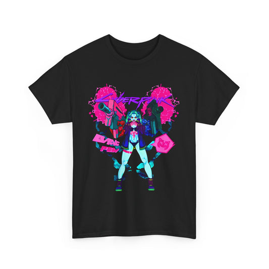 Rebecca Cyberpunk Edgerunners T-Shirt – 100% Cotton Anime Tee Featuring the Iconic Netrunner