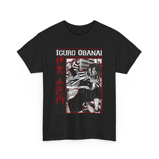 Iguro Obanai Demon Slayer T-Shirt – 100% Cotton Anime Tee Featuring the Serpent Hashira