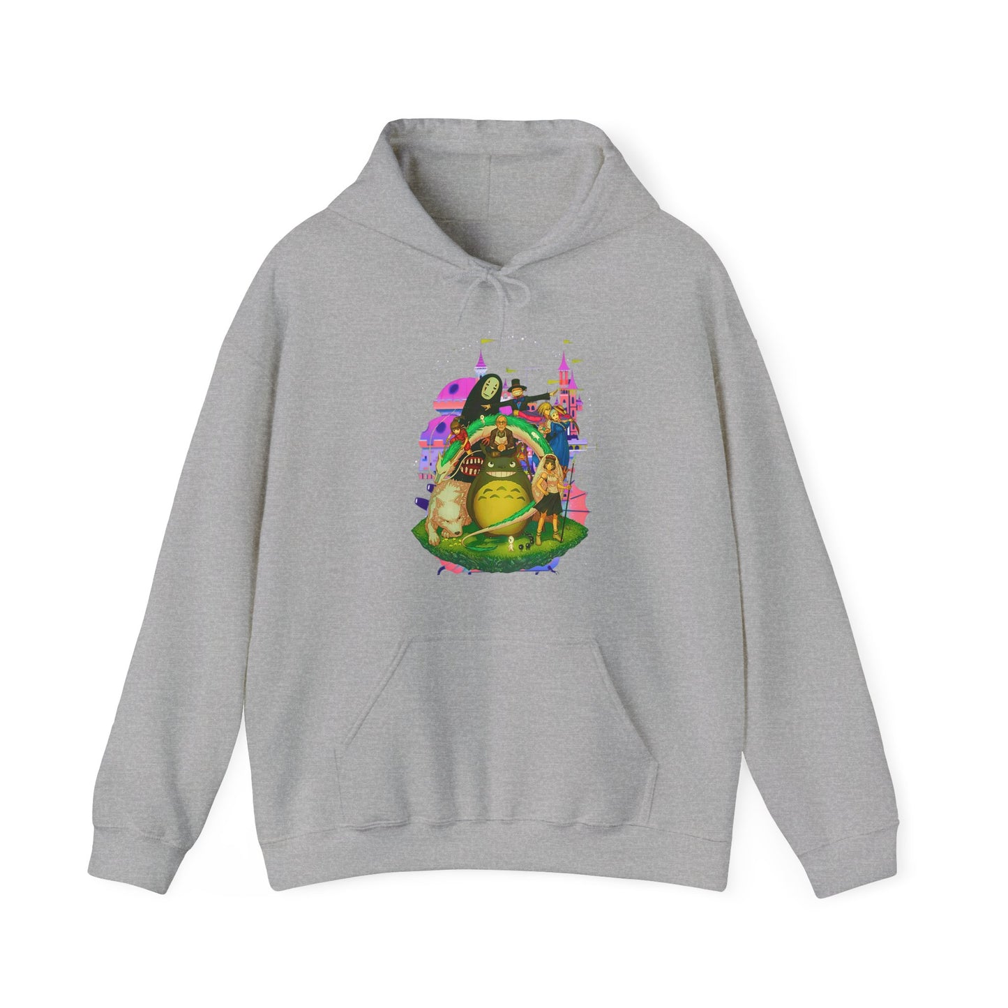 Hayao Miyazaki Characters Hoodie – 100% Cotton Studio Ghibli Anime Pullover