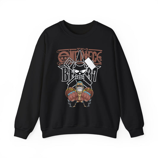 Franky One Piece Sweatshirt – 100% Cotton Anime Crewneck for True Fans