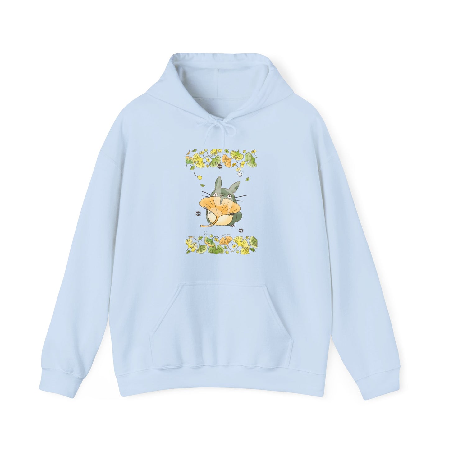 Totoro Flowers Dream Hoodie – 100% Cotton Gildan 18500 | Studio Ghibli Aesthetic Anime Hoodie