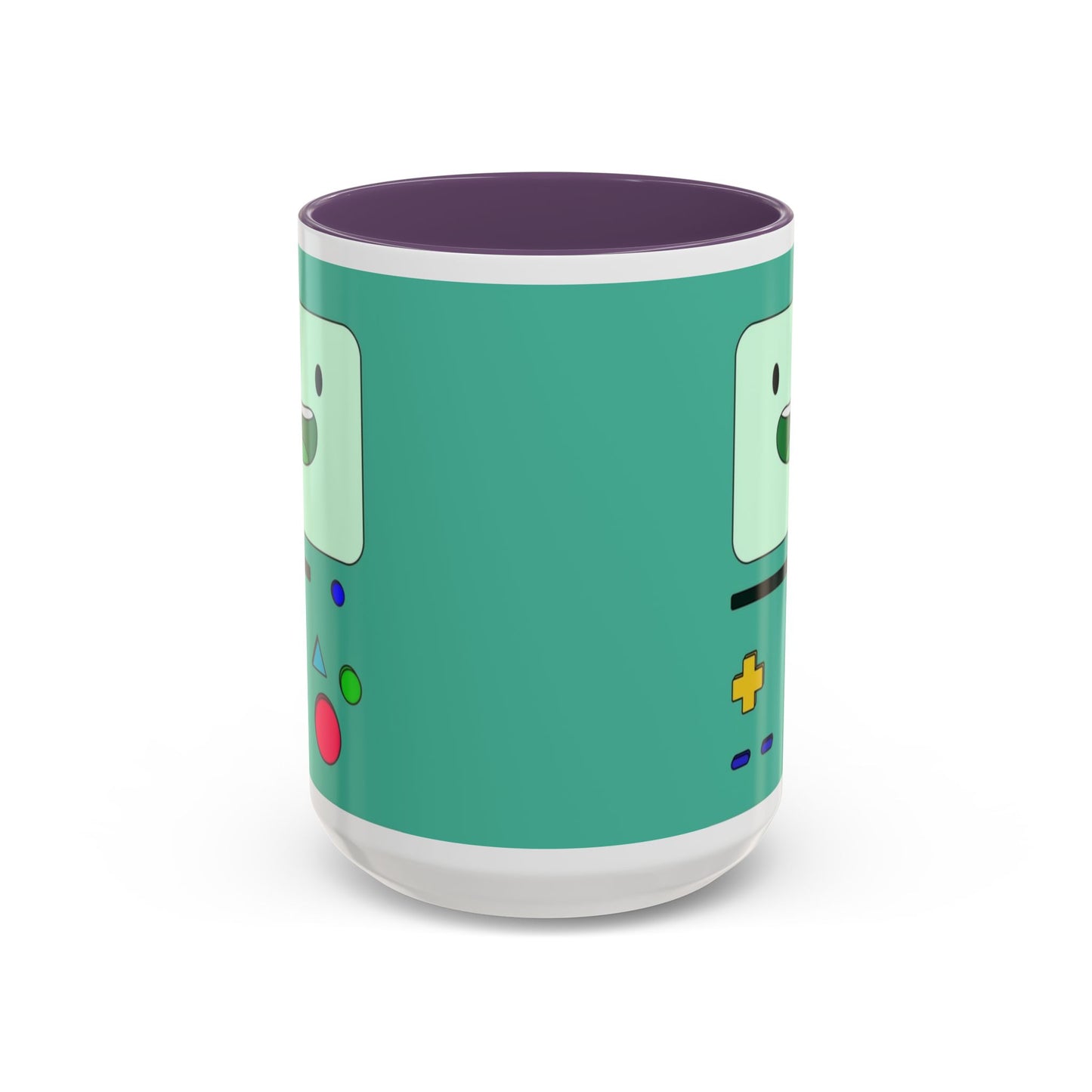 BMO Adventure Time Accent Handle Mug – Colorful Beemo Cup – 11oz & 15oz Ceramic Gift for Cartoon Fans