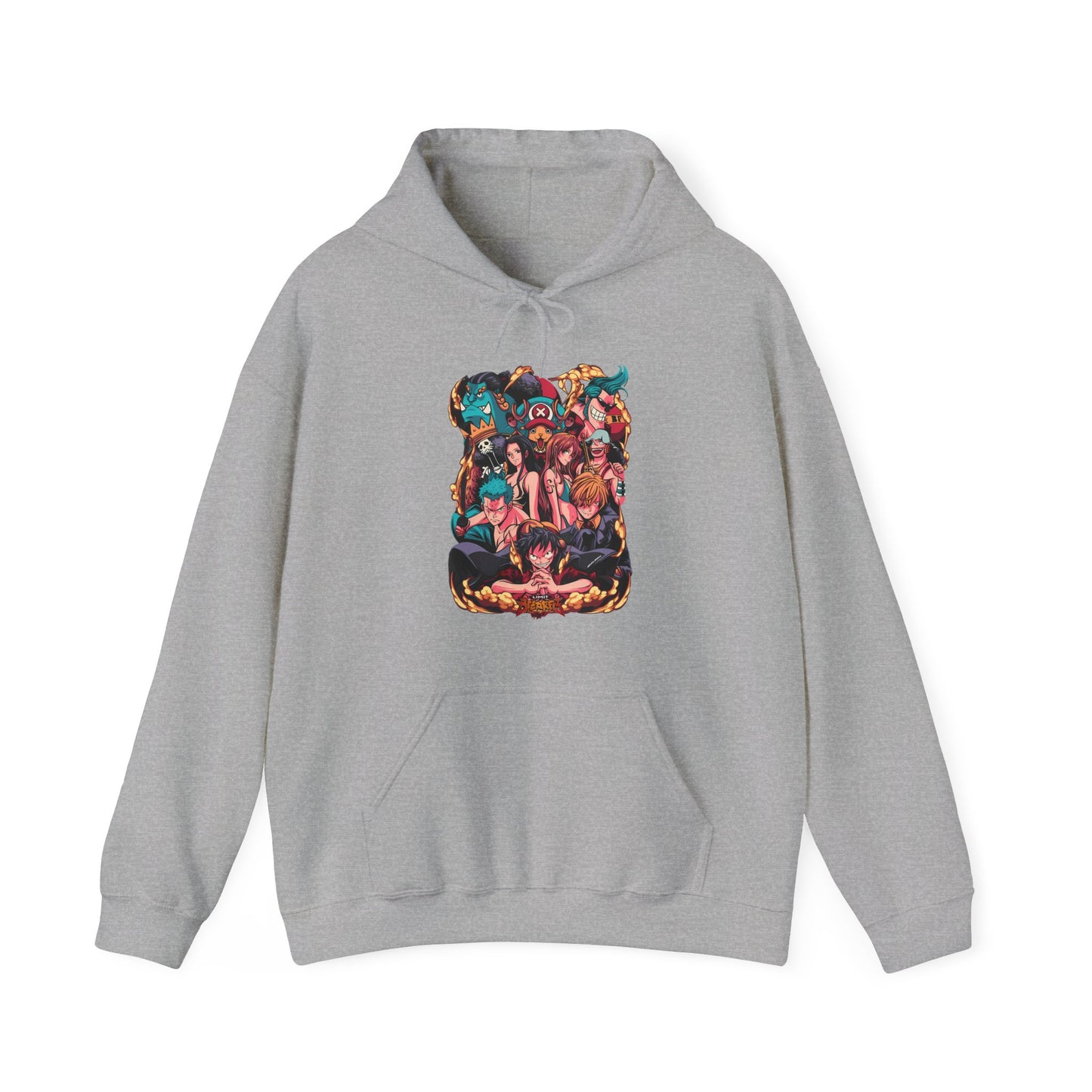 One Piece Characters Hoodie – 100% Cotton Anime Hoodie Featuring Luffy, Zoro, Nami & More