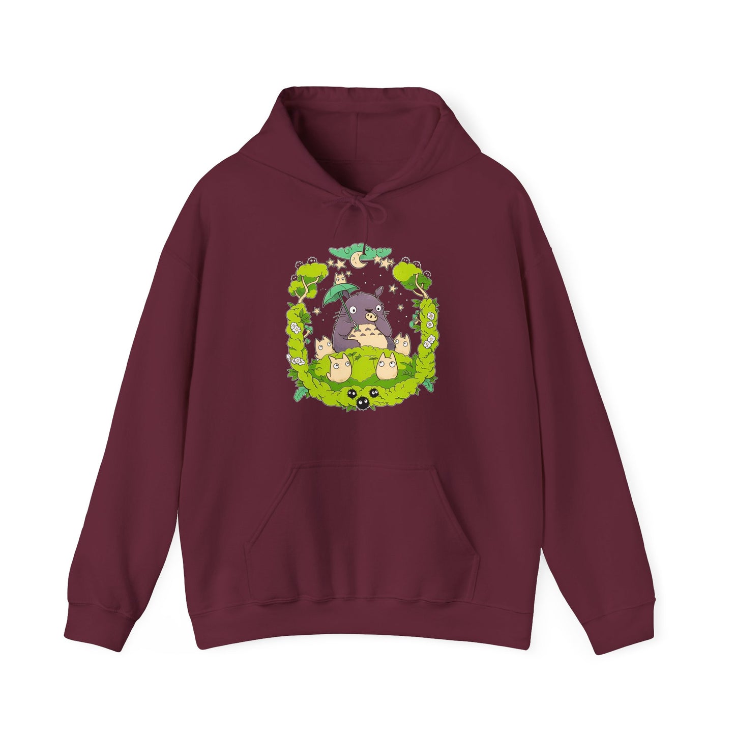 Totoro Forest Magic Hoodie – 100% Cotton Studio Ghibli Hoodie Inspired by My Neighbor Totoro