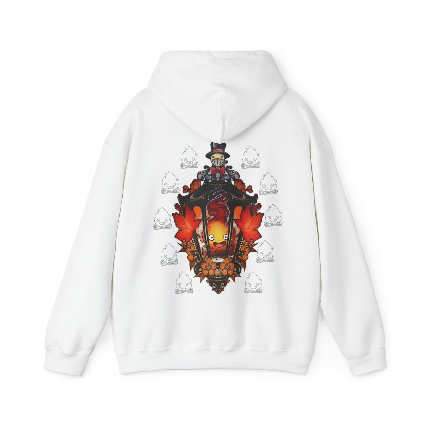 Calcifer Hoodie | Howl’s Moving Castle Back Print | 100% Cotton Studio Ghibli Sweatshirt
