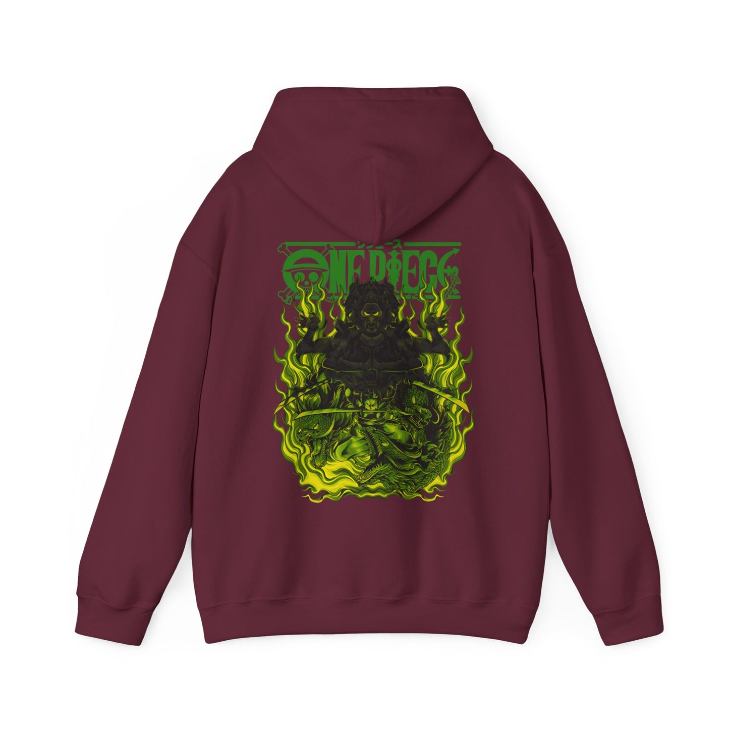 Roronoa Zoro One Piece Back Print Hoodie – 100% Cotton Anime Hoodie for Swordsman Fans