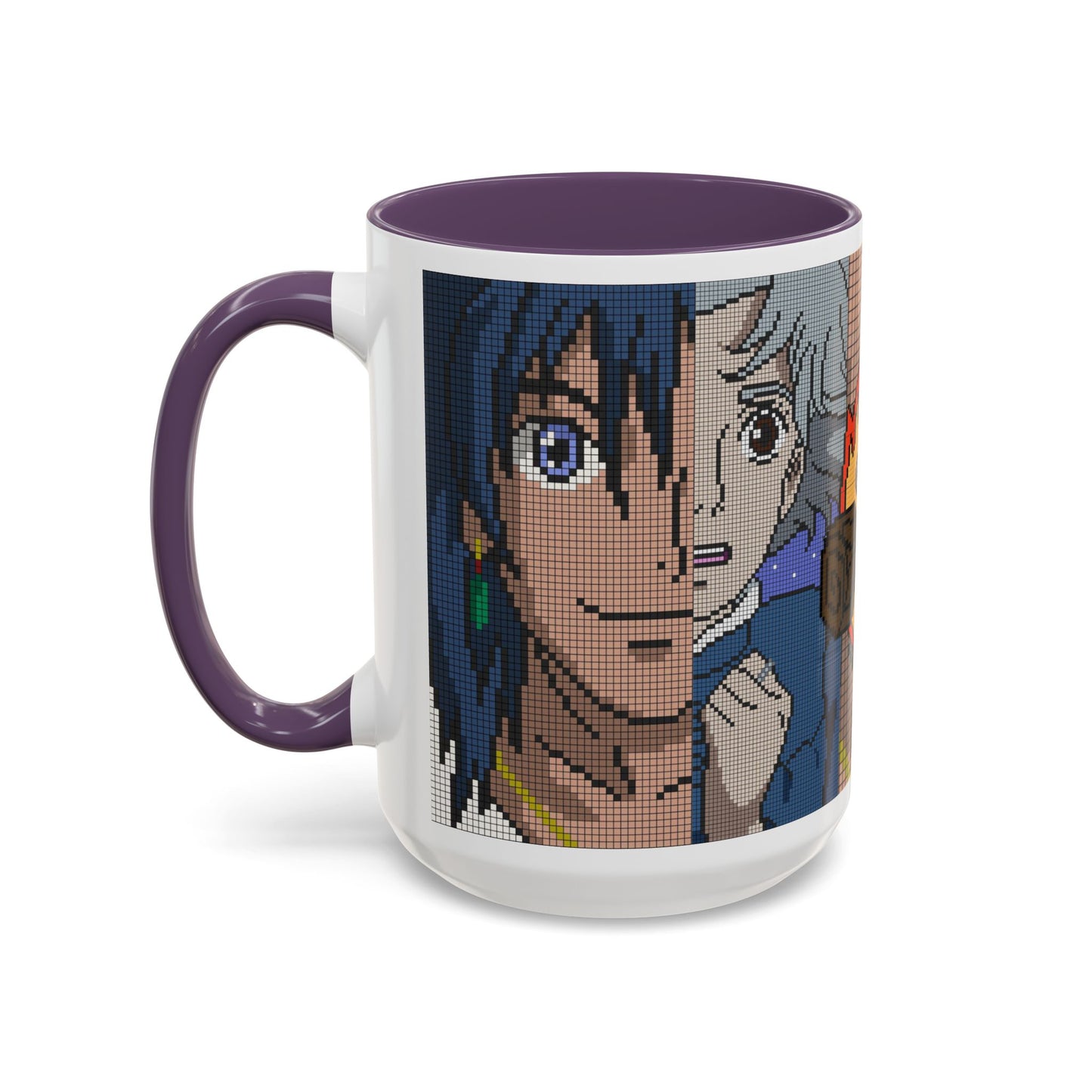 Howl's Moving Castle Pixel Accent Mug – Retro Anime Color Handle Cup 11oz & 15oz – Studio Ghibli Coffee Gift