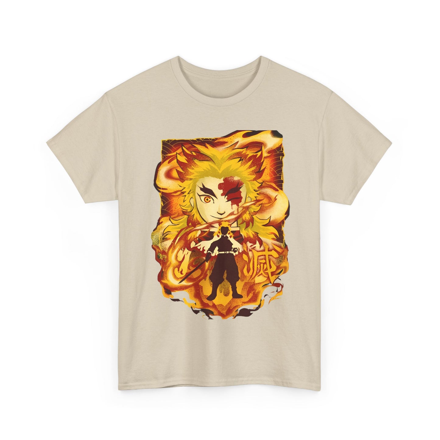 Kyojuro Rengoku Demon Slayer T-Shirt – 100% Cotton Anime Tee for Flame Hashira Fans