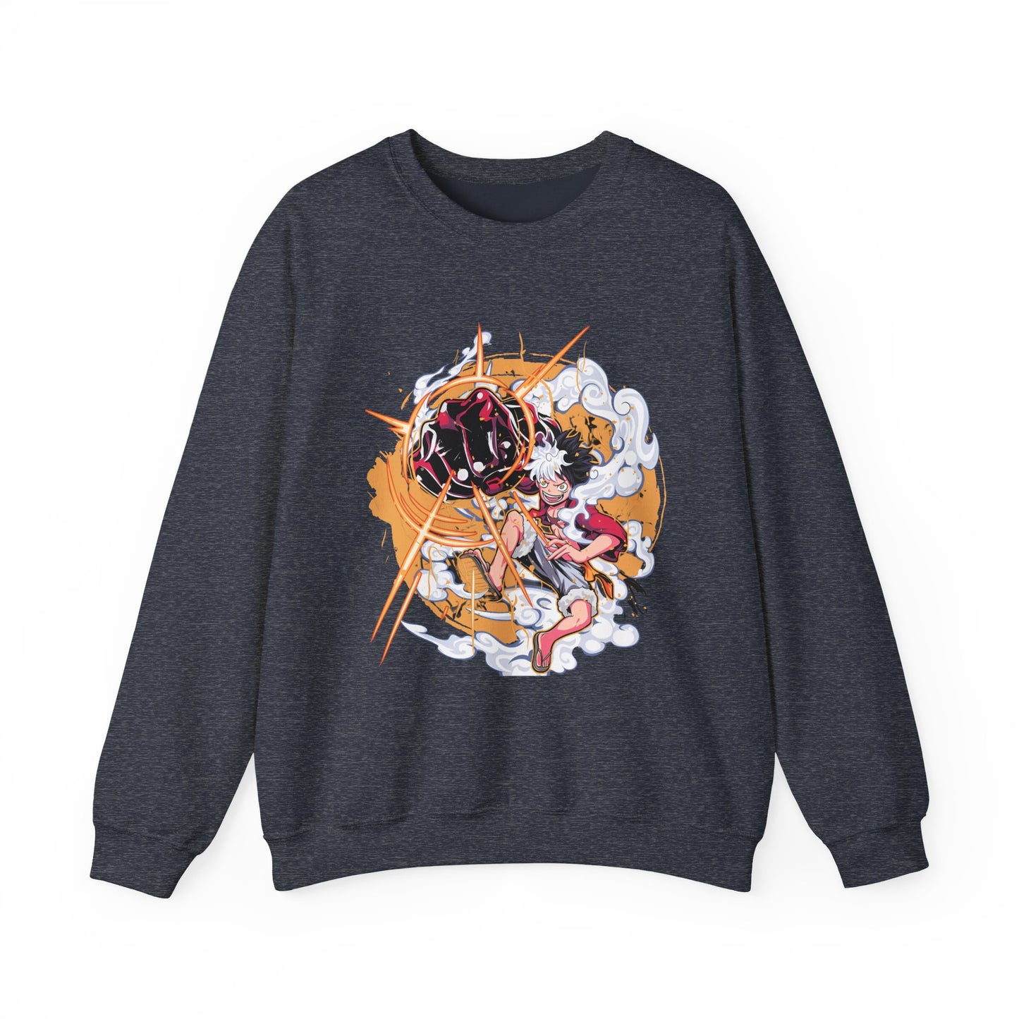 Power Luffy Sweatshirt – 100% Cotton One Piece Anime Pullover for Fans
