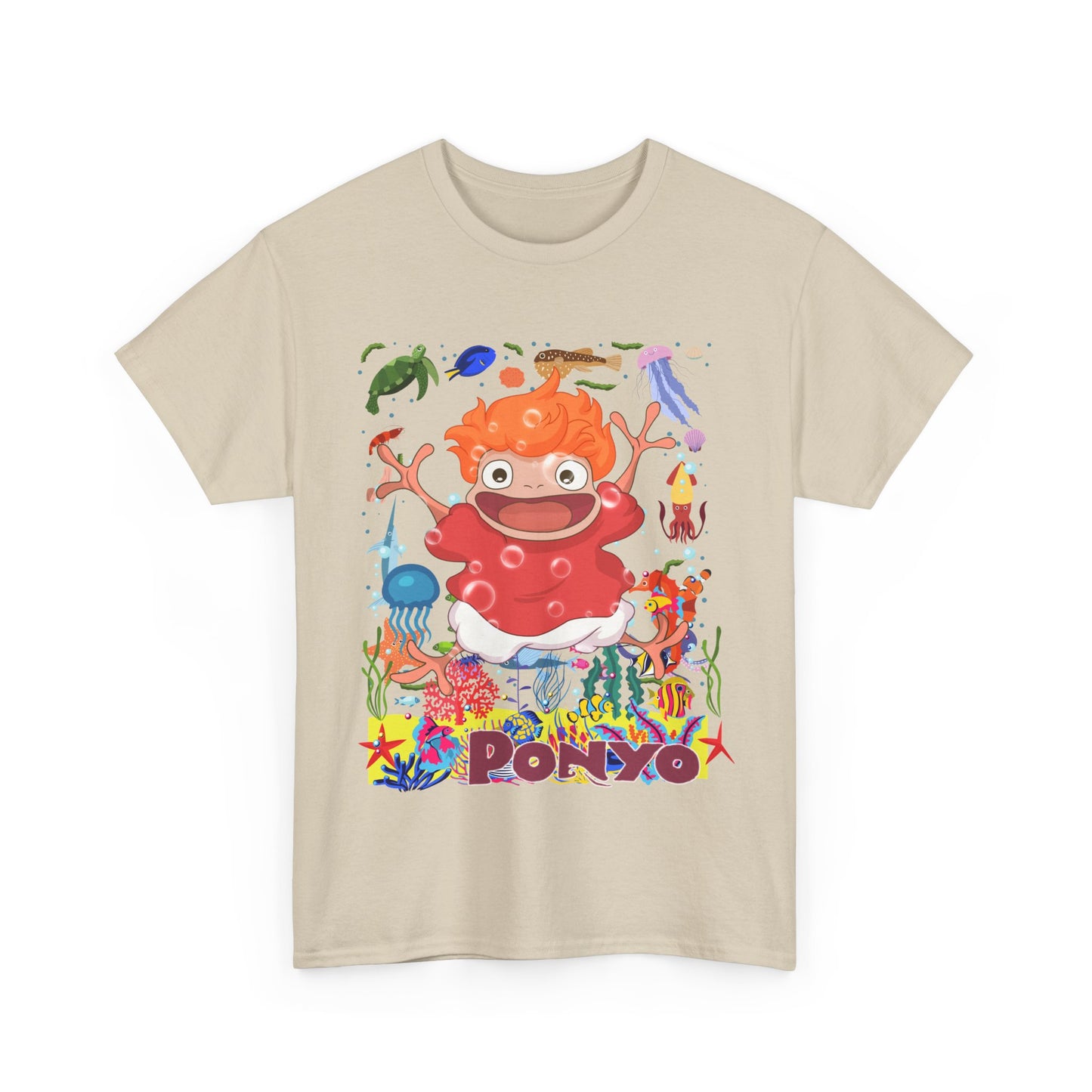 Ponyo Studio Ghibli T-Shirt 100% Cotton Anime Tee
