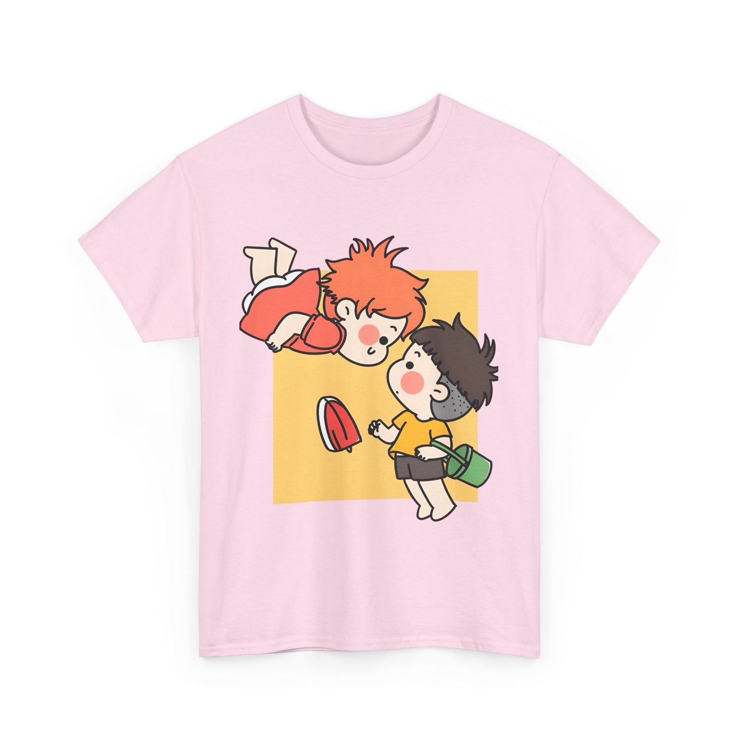 Ponyo & Sosuke T-Shirt – 100% Cotton Gildan 5000 | Studio Ghibli Anime Tee