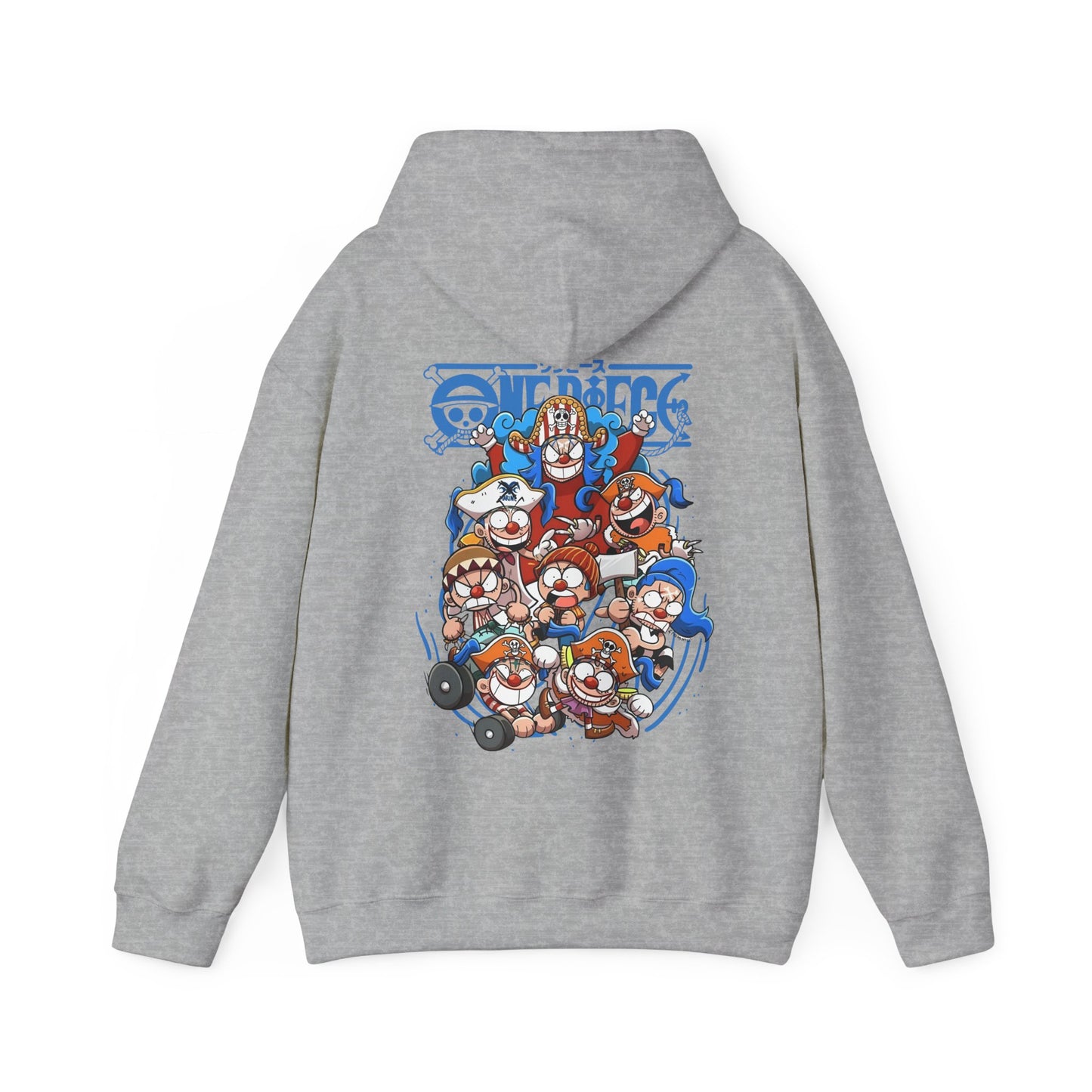 Buggy the Star Clown Back Print Hoodie – 100% Cotton One Piece Anime Streetwear