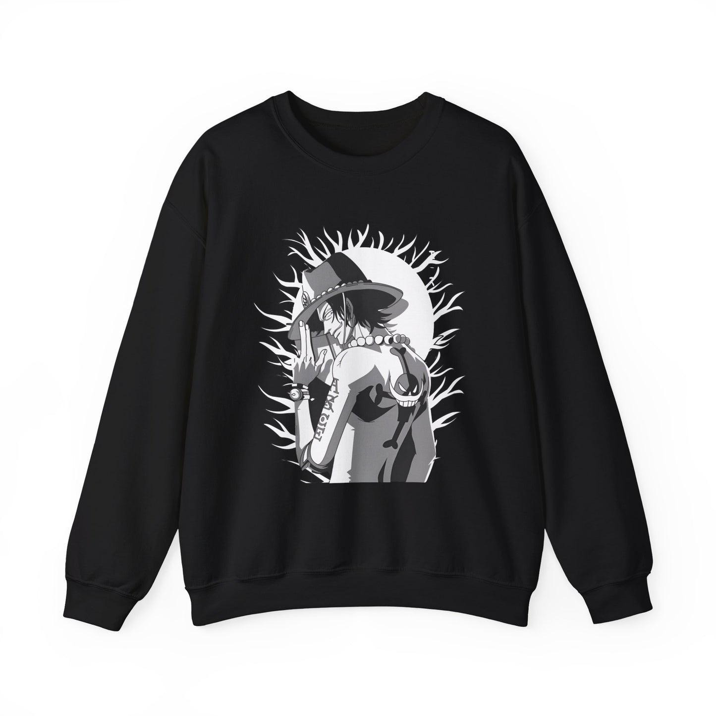 Portgas D. Ace One Piece Sweatshirt – 100% Cotton Anime Pullover for Fire Fist Fans