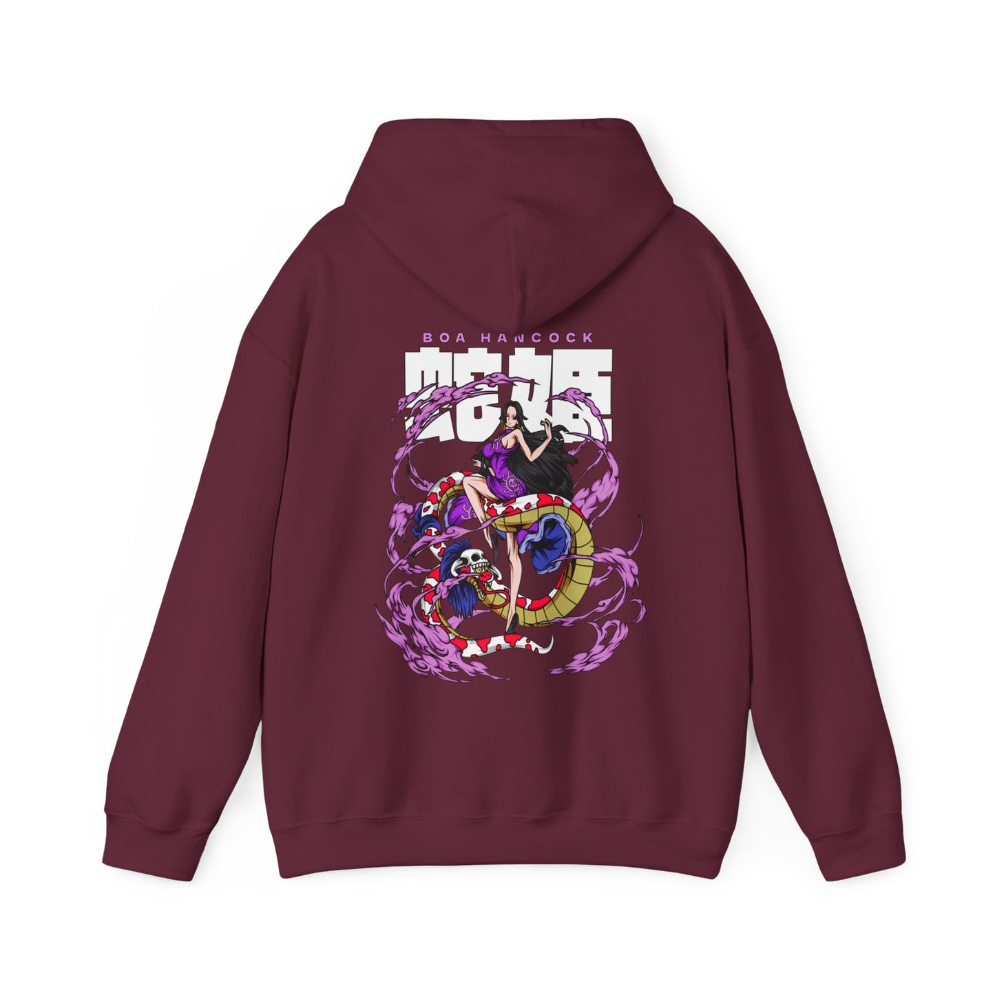 Boa Hancock Back Print Hoodie – 100% Cotton One Piece Anime Sweatshirt