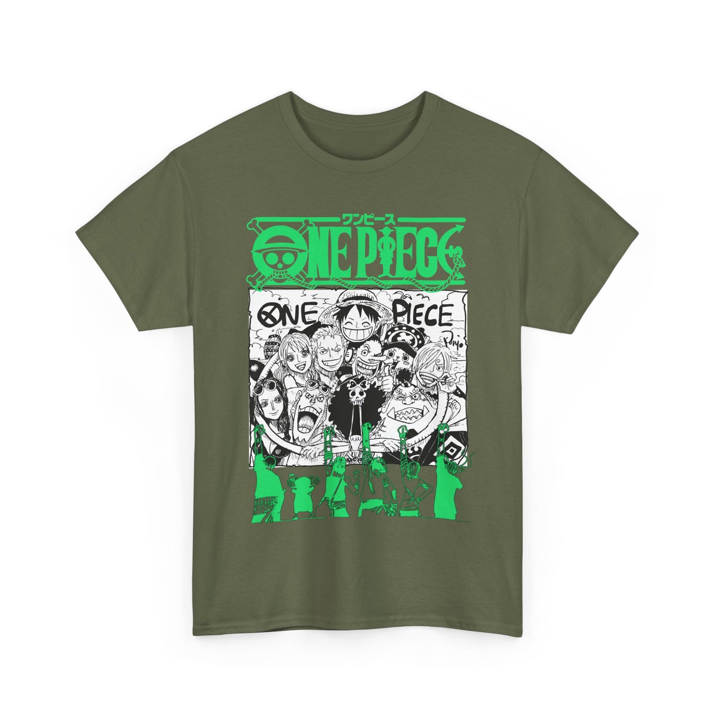 One Piece Characters T-Shirt – 100% Cotton Anime Shirt Featuring Straw Hat Crew