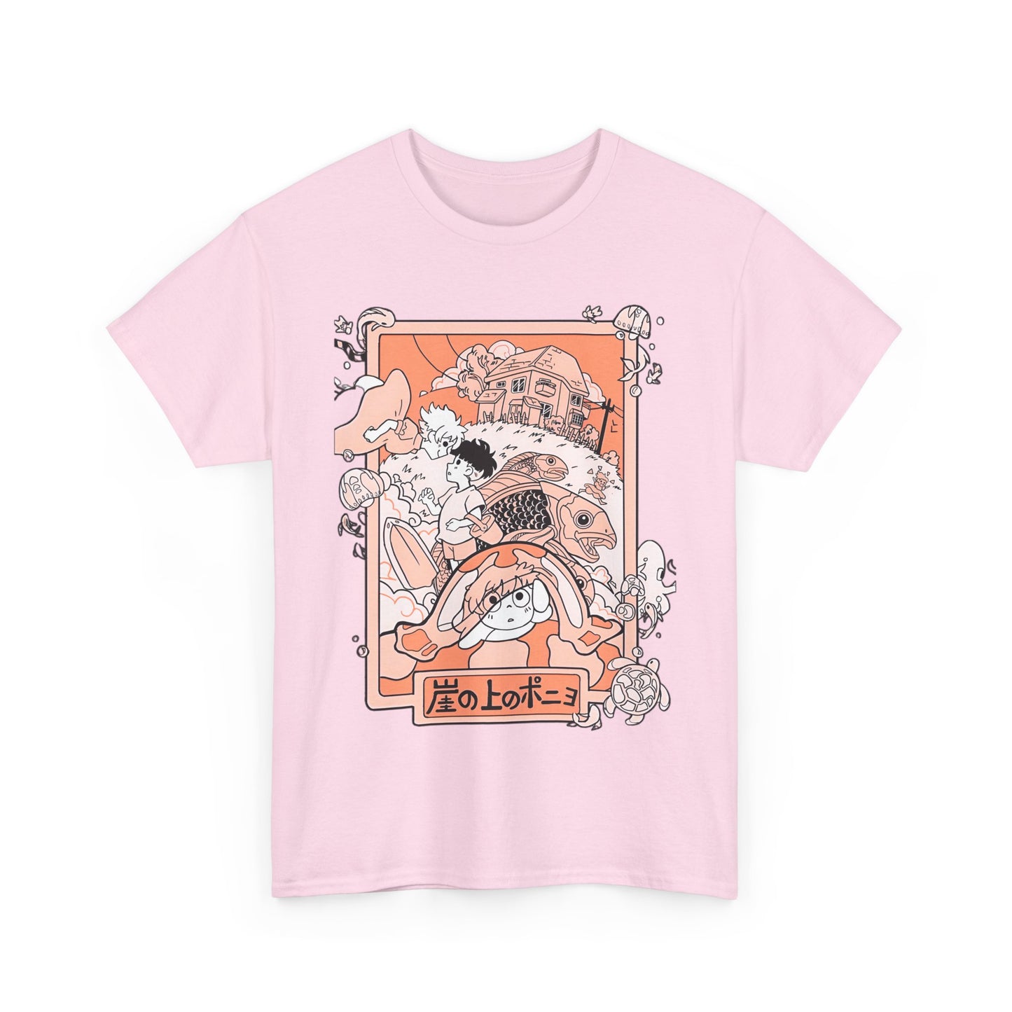 Ponyo Art T-Shirt – 100% Cotton Studio Ghibli Ocean Anime Tee
