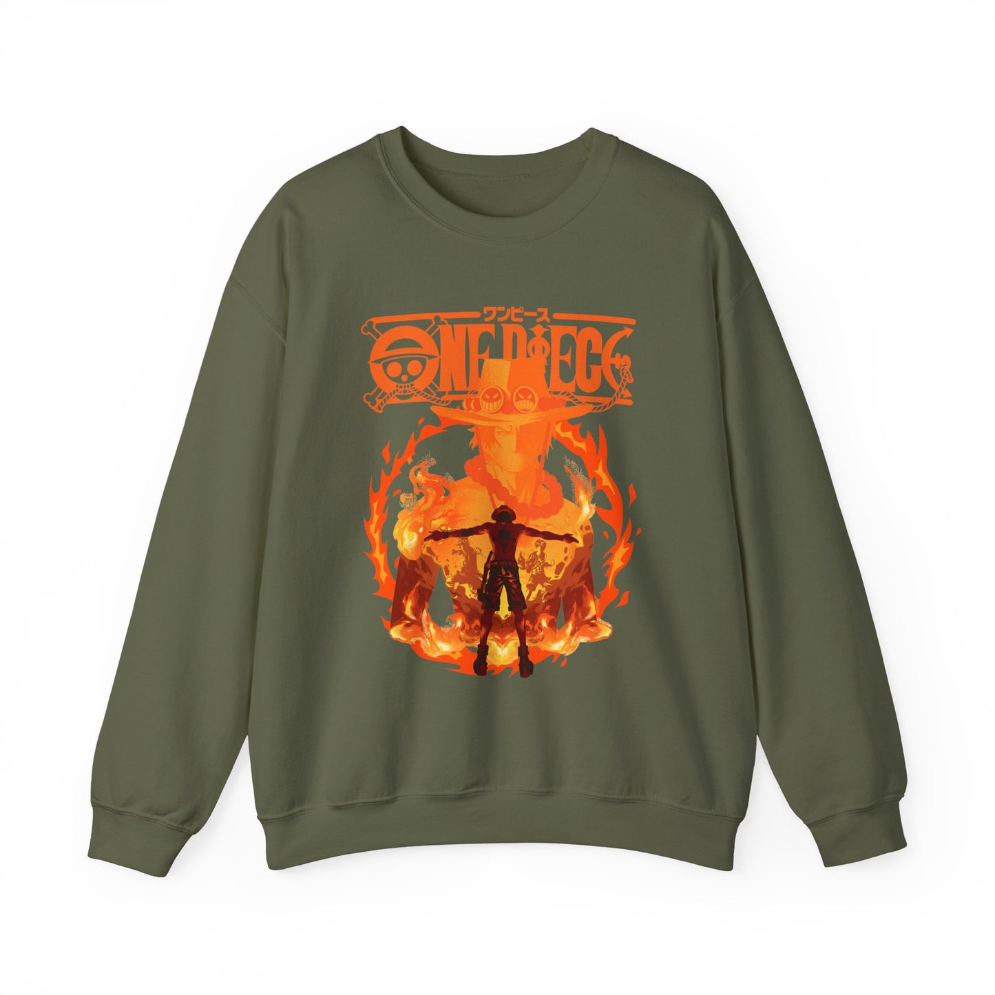 Portgas D. Ace Sweatshirt 100% Cotton – One Piece Anime Hoodie for Fans