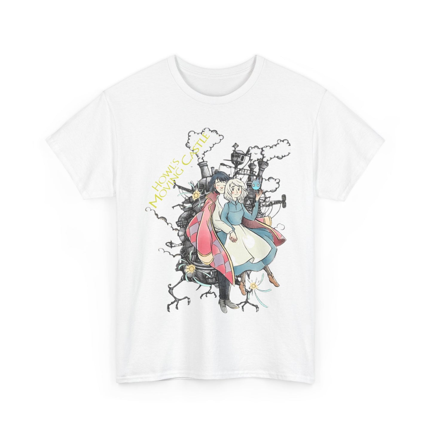 Howl Sophie Calcifer T-Shirt 100% Cotton Studio Ghibli Anime Tee