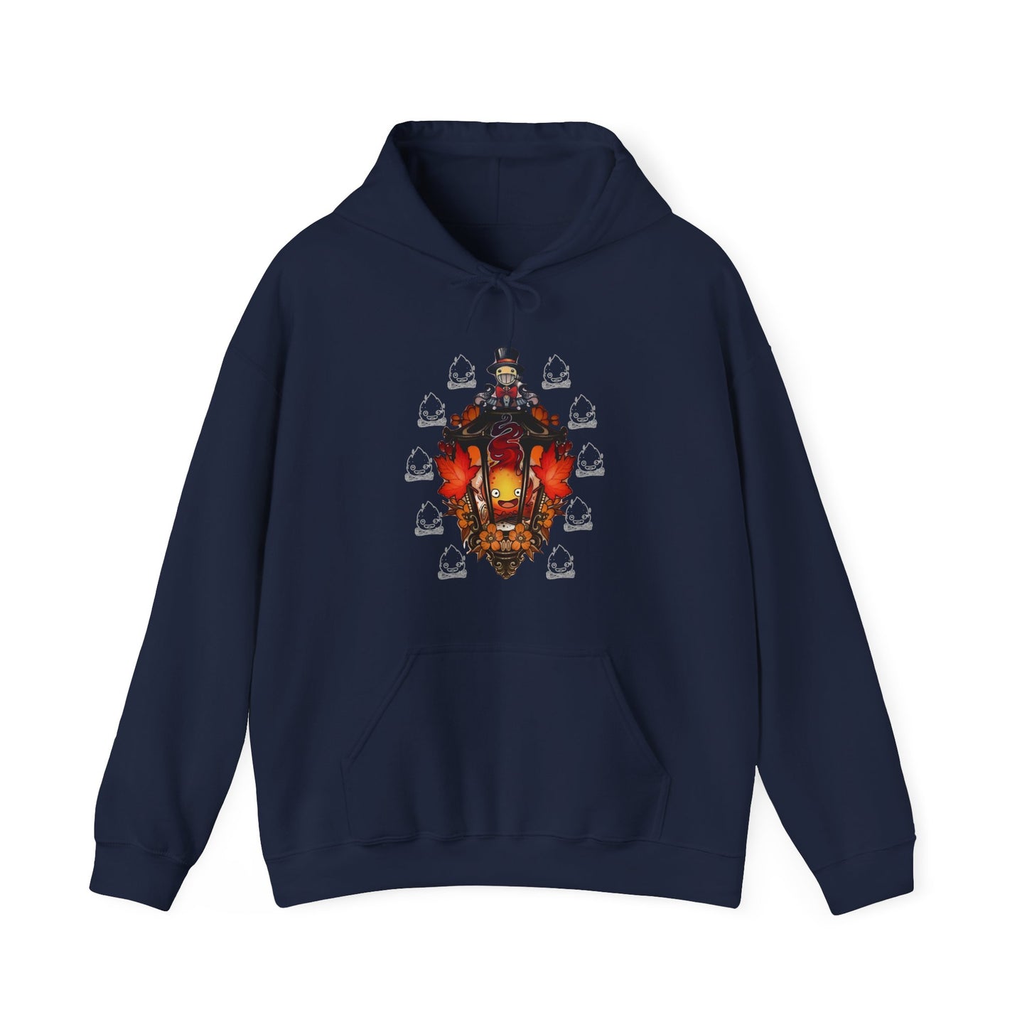 Calcifer Hoodie – 100% Cotton Howl's Moving Castle Pullover | Studio Ghibli Anime Apparel