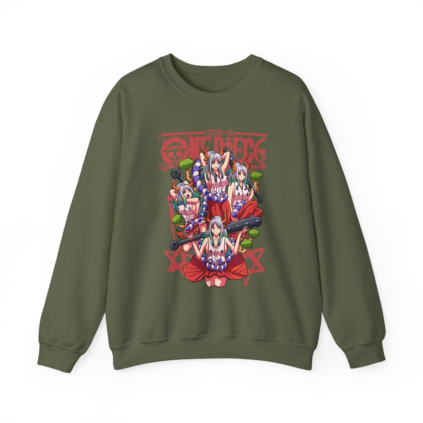 Yamato One Piece Sweatshirt – 100% Cotton Anime Pullover for Wano Arc Fans