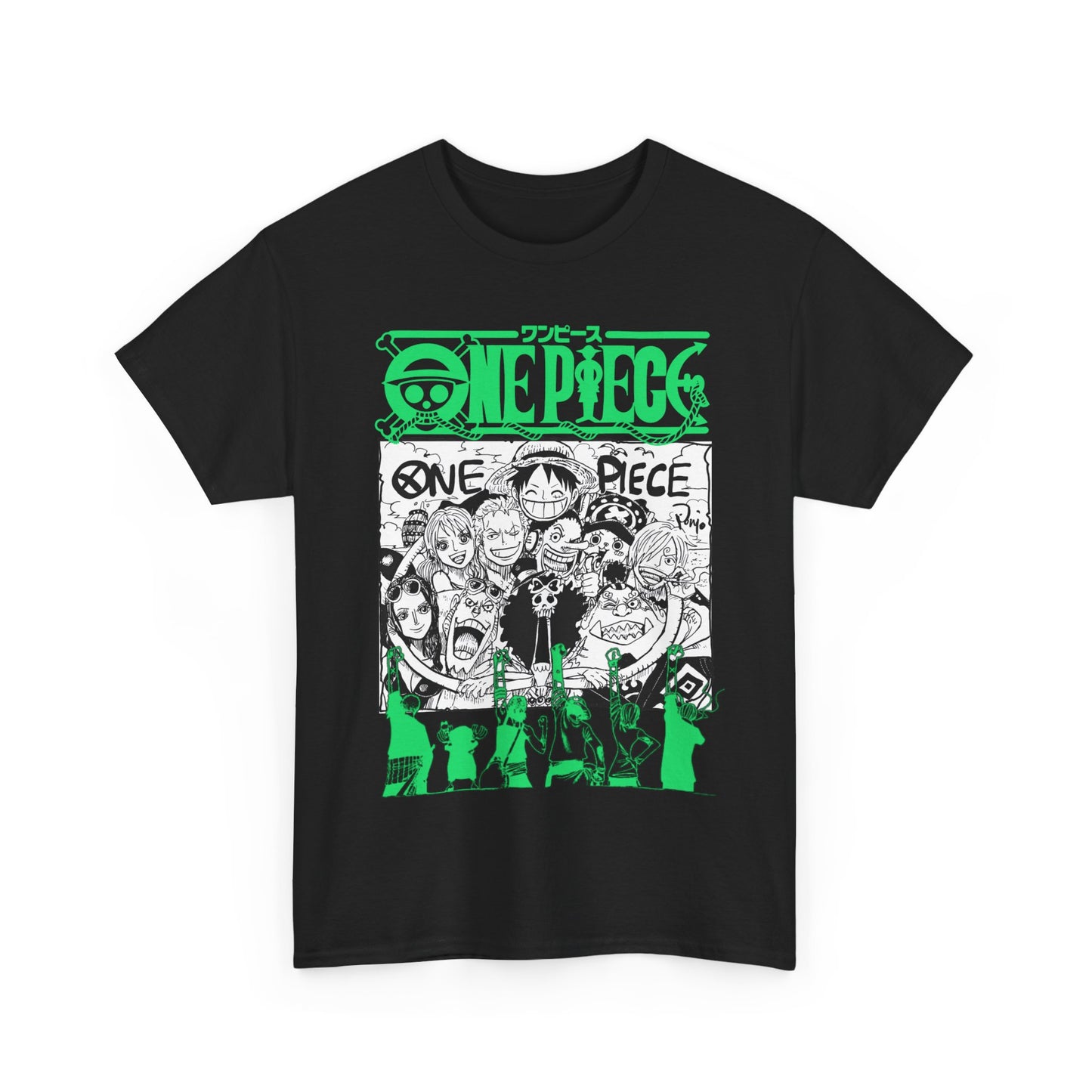 One Piece Characters T-Shirt – 100% Cotton Anime Shirt Featuring Straw Hat Crew