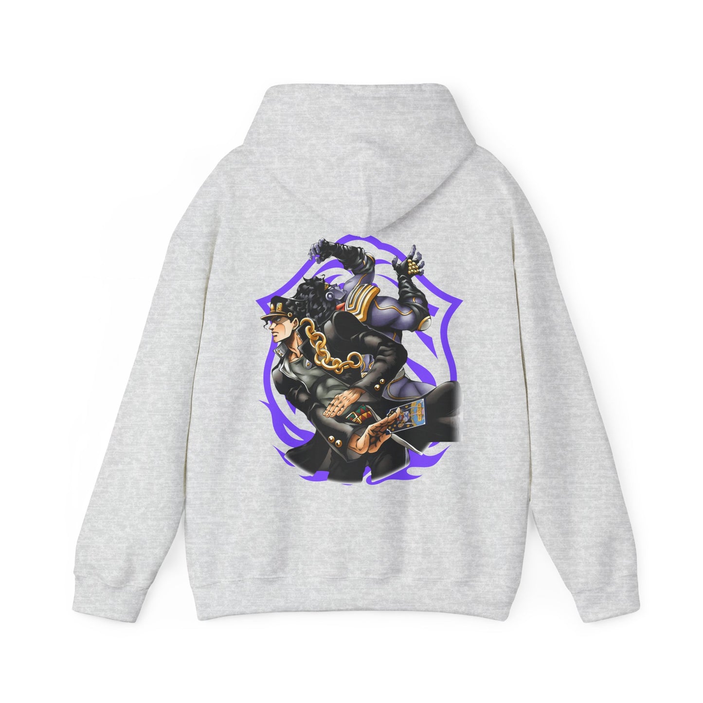 Jotaro Kujo Back Print Hoodie – 100% Cotton JoJo's Bizarre Adventure Anime Pullover