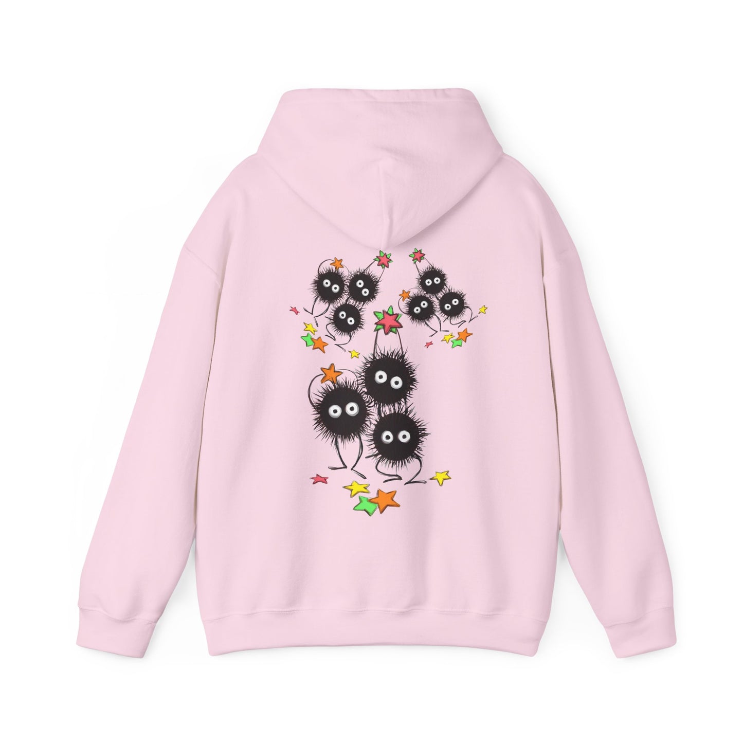 Soot Sprites Fantasy Back Print Hoodie – 100% Cotton Anime Hoodie Inspired by Studio Ghibli