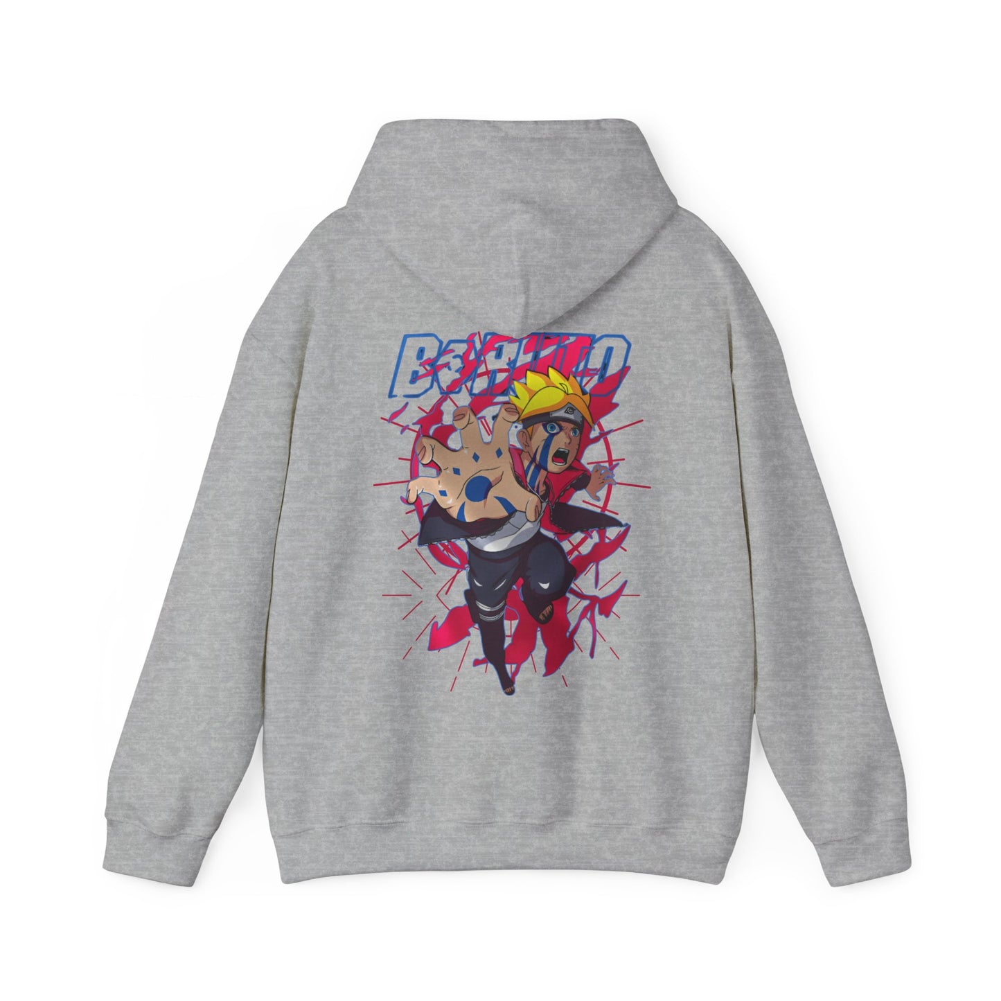 Boruto Naruto Next Generations Back Print Hoodie – 100% Cotton Anime Hoodie for Boruto Fans