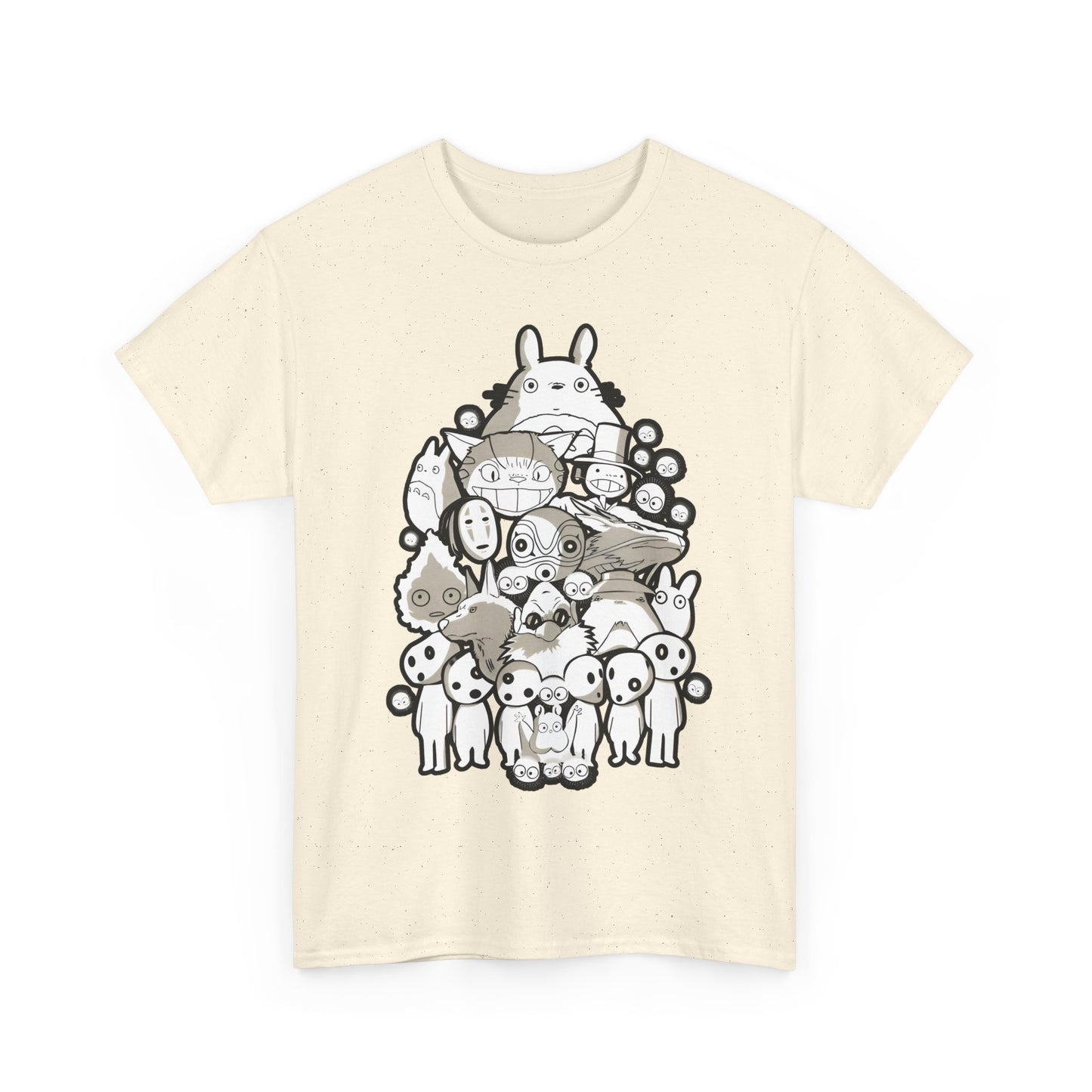 Totoro White Characters T-Shirt | 100% Cotton Studio Ghibli Anime Tee