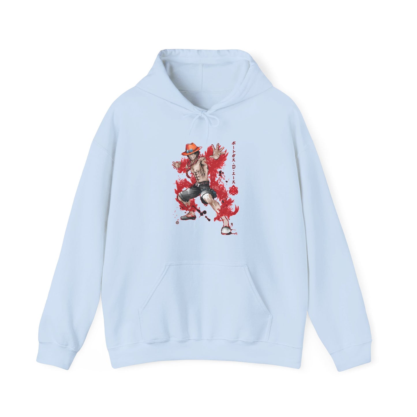 Portgas D. Ace Hoodie – 100% Cotton One Piece Anime Pullover for Fire Fist Fans