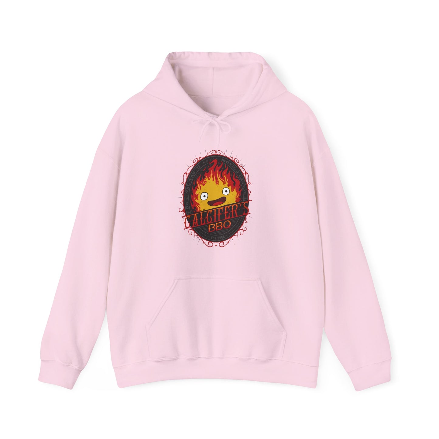 Calcifer BBQ Demon Flame Hoodie – 100% Cotton Studio Ghibli Funny Anime Hoodie