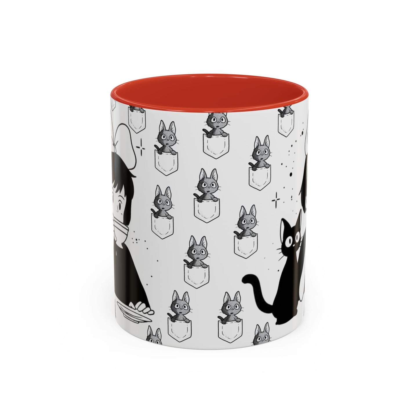 Kiki's Delivery Service Coffee Mug – Studio Ghibli Accent Handle Cup – 11oz & 15oz Anime Gift
