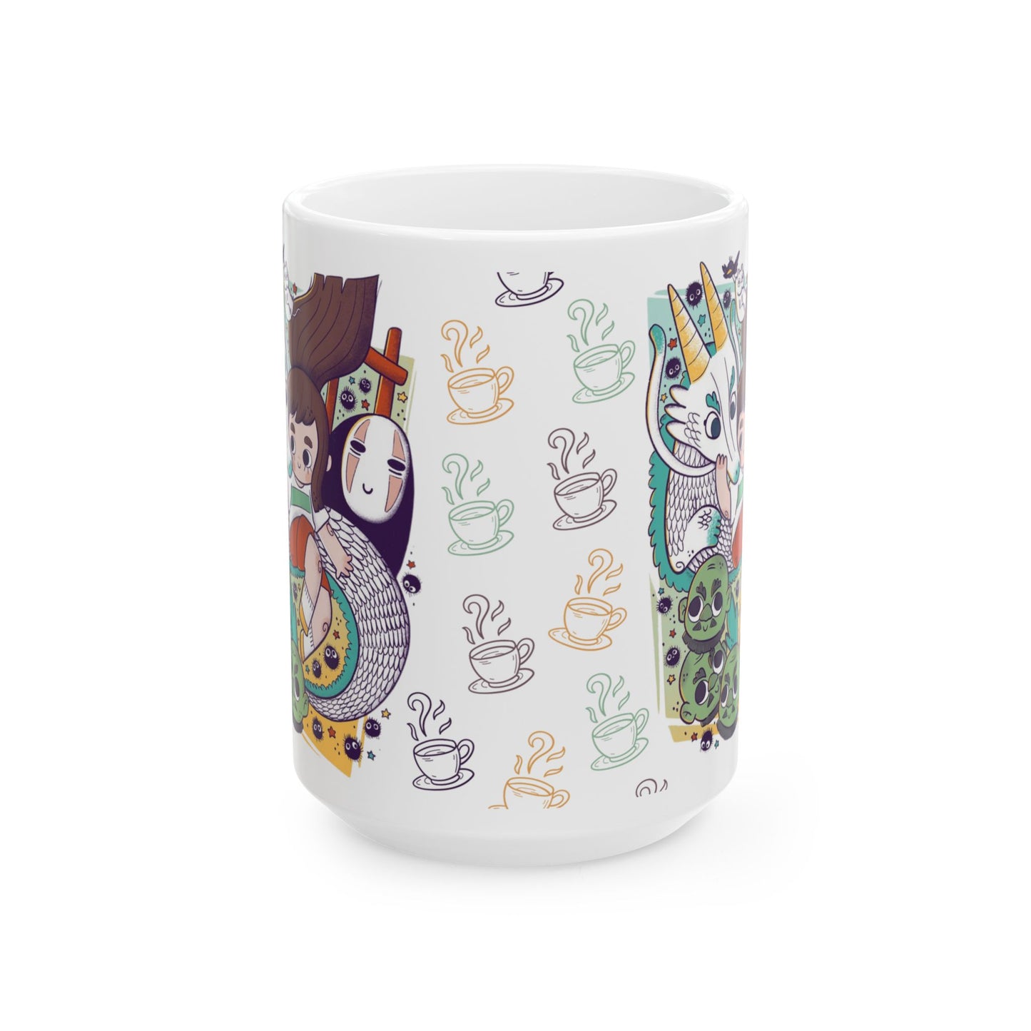 Spirited Away Mug – Studio Ghibli Coffee Cup 11oz & 15oz – Anime Gift Featuring Chihiro & Haku