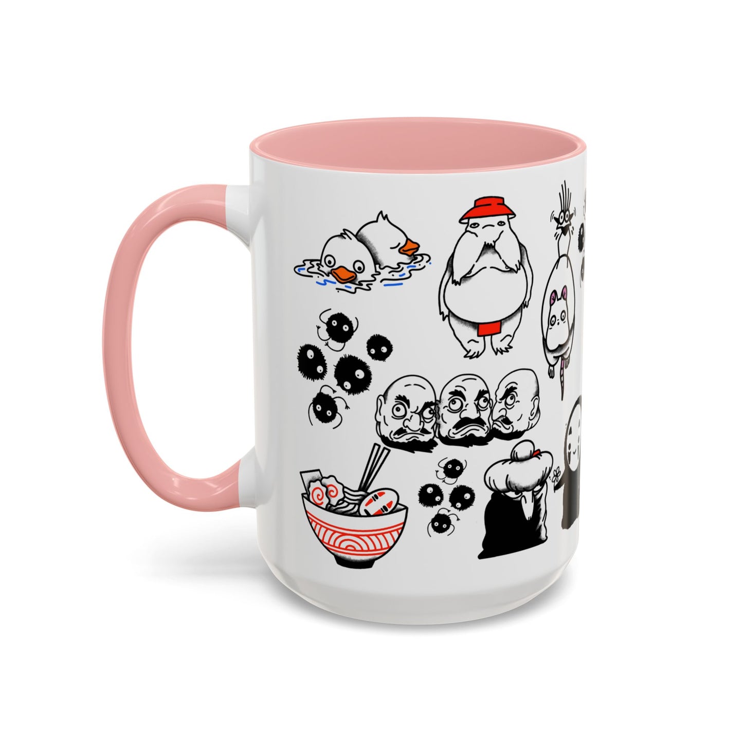 Spirited Away Moments Accent Mug – Color Handle Ghibli Cup 11oz & 15oz – Chihiro and Haku Anime Scene Gift
