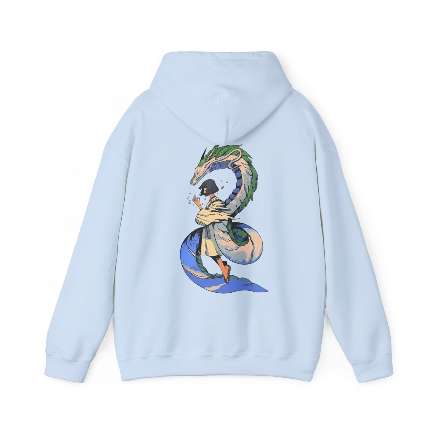 Haku Spirited Away Back Print Hoodie – 100% Cotton Studio Ghibli Anime Pullover
